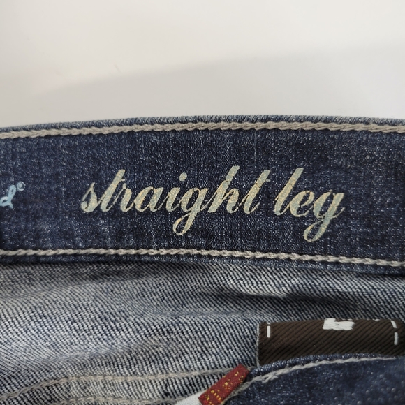 7 For All Mankind Straight Leg Womens Dark Wash Jeans Size 25 - Picture 8 of 11